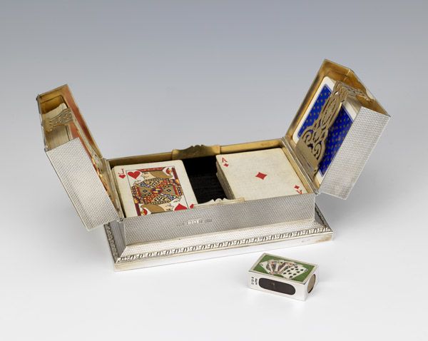 sterling silver playing card case