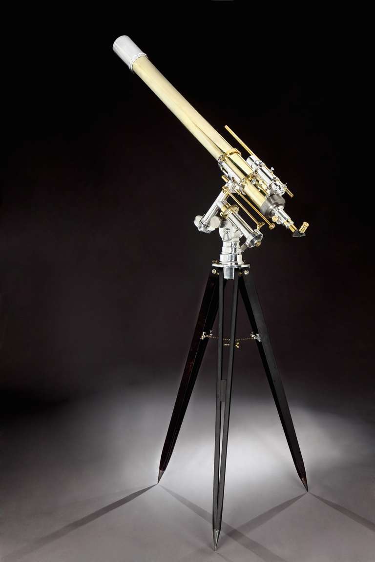Steel and Brass Telescope by Unitron For Sale at 1stdibs