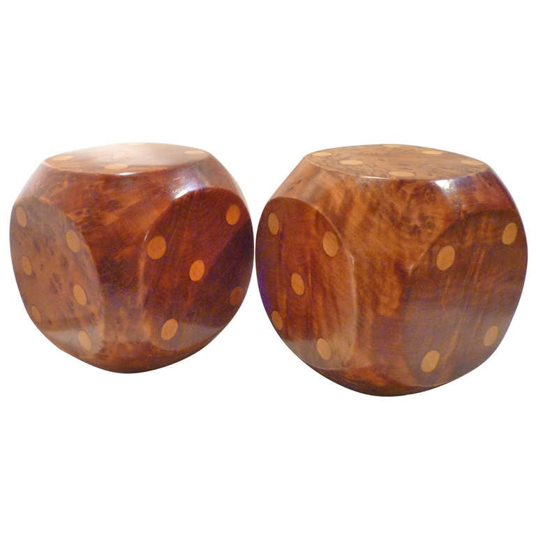 Large Burr Walnut Carpet Dice at 1stdibs
