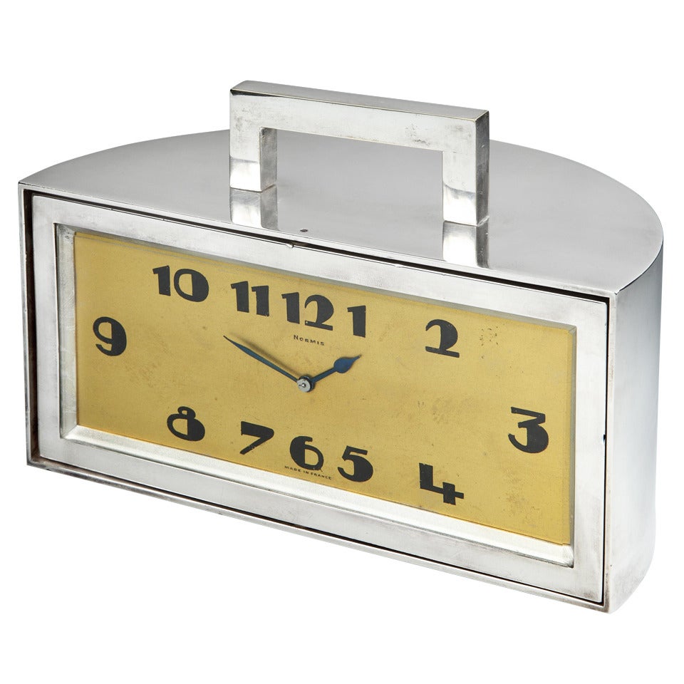 Art Deco Demilune Clock or Trinket Box