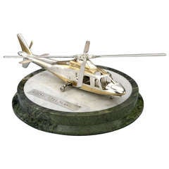 Garrard Sterling Silver Model Of Agusta 109 Helicopter