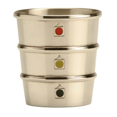 Vintage “Stoplight Jigger” cocktail measure in Sterling silver.