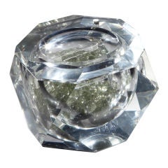 Lucite Icebucket and tongs by Morgan Designs, USA.