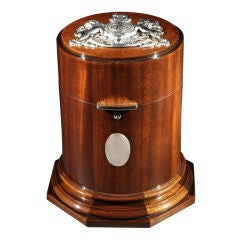 Antique Cuban Mahogany Cigar Drum.