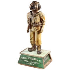 Antique Diver Advertising Figure, Siebe Gorman & Co.