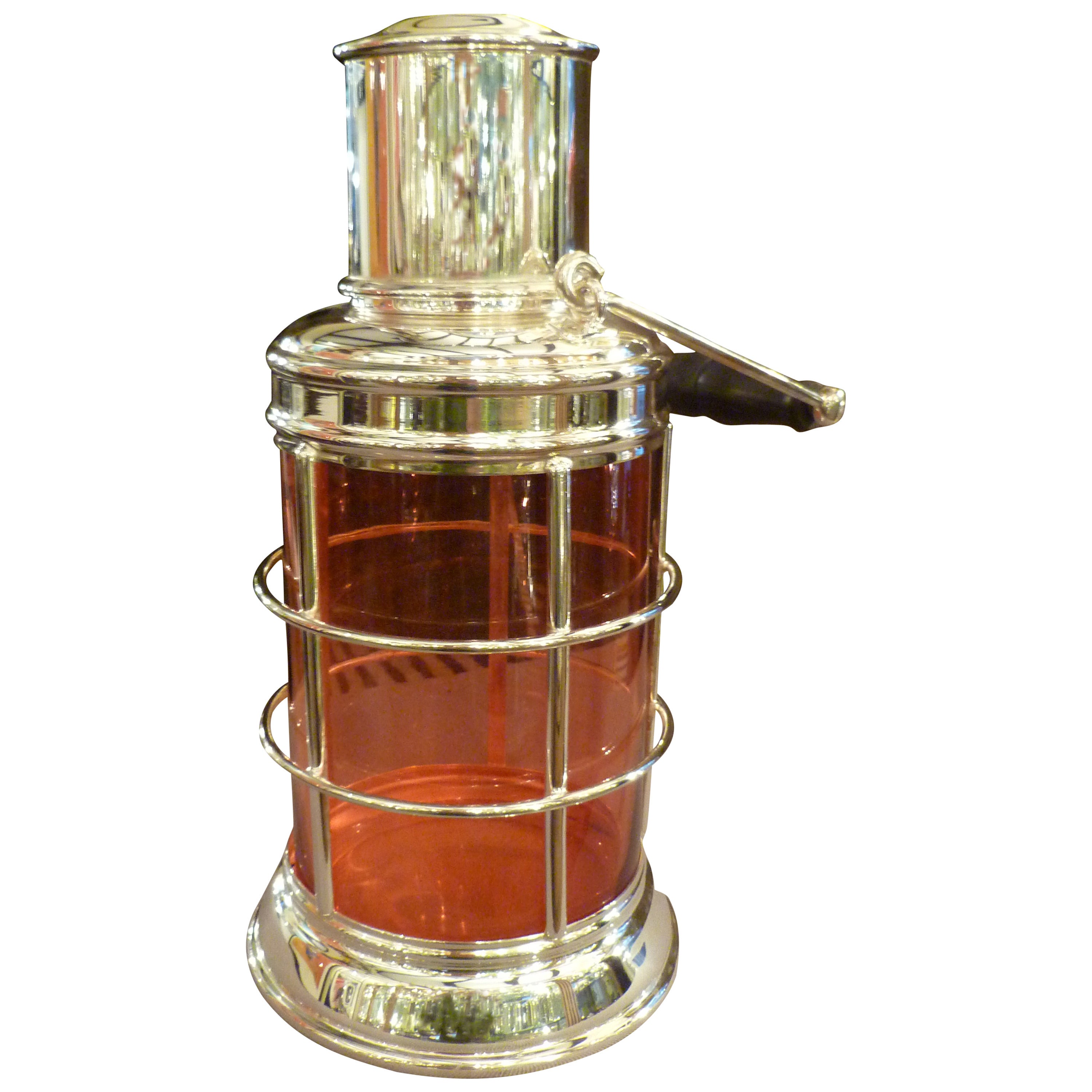 The “Ship’s Lantern” cocktail shaker by Asprey & Co.