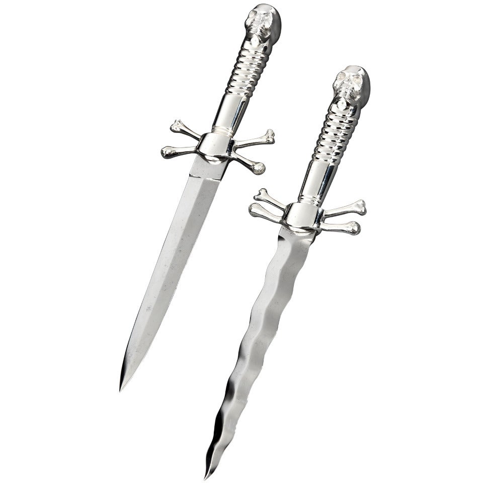 Pair of Ceremonial 'Skull' Daggers
