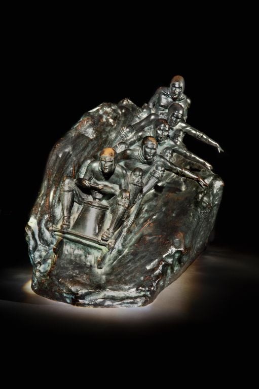 ‘Bobsled’ bronze by Bruno Zach.