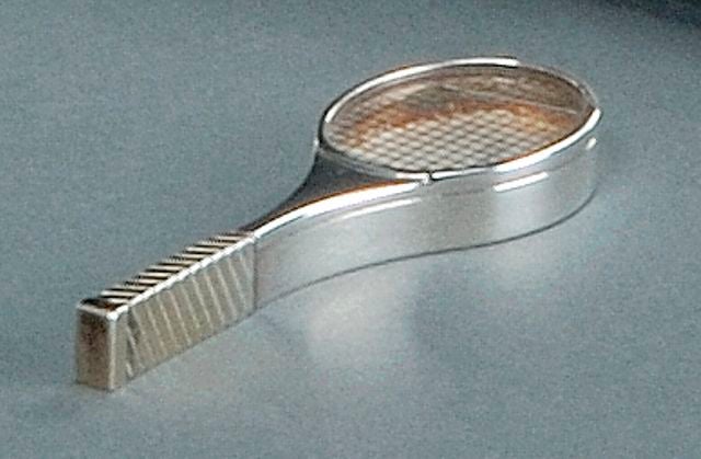 'Tennis Racket' pillbox by Hermès, Paris.