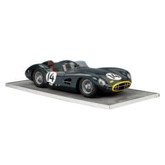 A kerbside model of an Aston Martin DBR1.