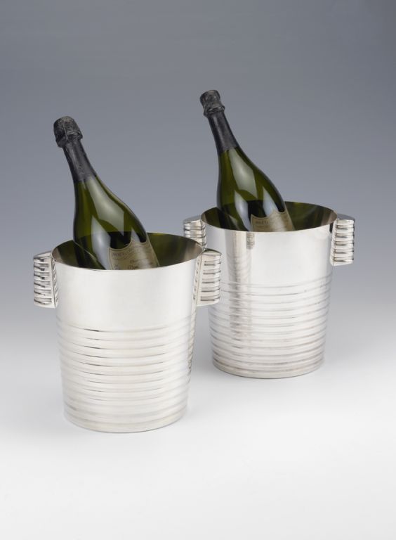 Original, Art Deco ice buckets from SS Normandie For Sale at 1stDibs