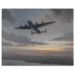 'Lancaster Bomber', original painting by Roy Nockolds, 1945 10