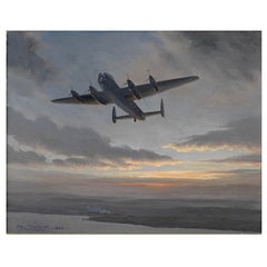  'Lancaster Bomber', original painting by Roy Nockolds, 1945