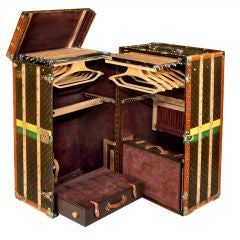 Antique 'Malle Armoire' (wardrobe trunk) by Louis Vuitton