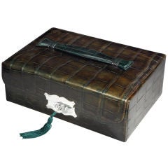 Crocodile travelling jewel case, 1930s 2