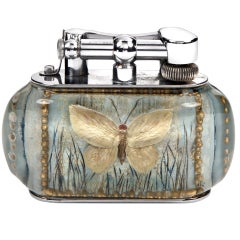 Vintage Rare 'Butterfly' Dunhill 'Aquarium' lighter, c. 1950s