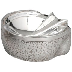 Sterling silver 'Horse's hoof' cigar ashtray, circa 1970 7
