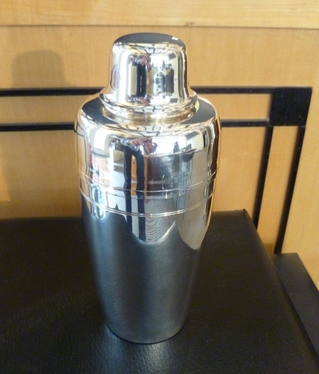 Sterling silver cocktail shaker by Tiffany & Co.