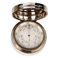 Antique St. Moritz Pocket Barometer By Asprey, 1913