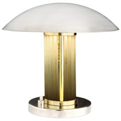 Frosted glass Art Deco table lamp, c. 1920