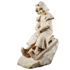 Alabaster sculpture by E. Battaglia, c. 1910 6