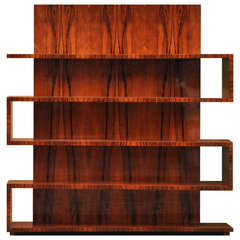 Art Deco Bookcase with Tall Back