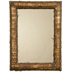 1940's French copper mirror.