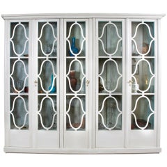Glazed bookcase.