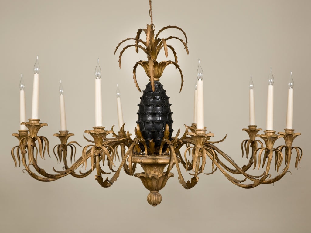 1940
s Pineapple Chandelier