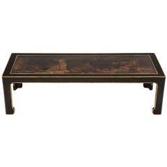 Antique Lacquer Panel Coffee Table