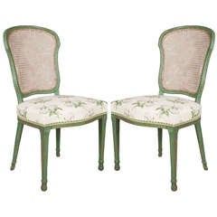 Pair of 18th Century French Painted Side Chairs