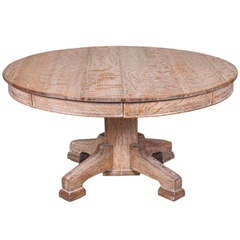 Limed Oak Circular Dining Table