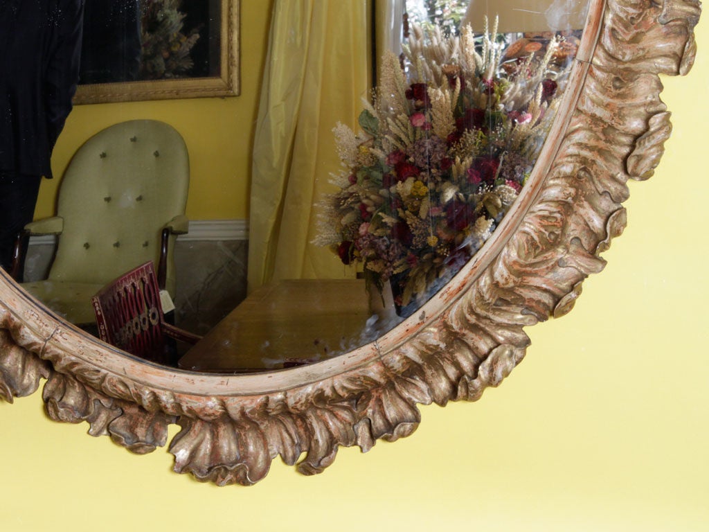 18th Century and Earlier Italian oval mirror