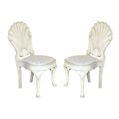 Pair of shell back chairs