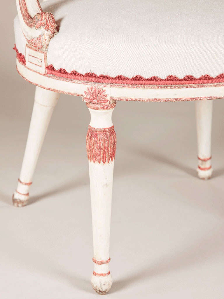 18th Century and Earlier English Painted Elbow Chair