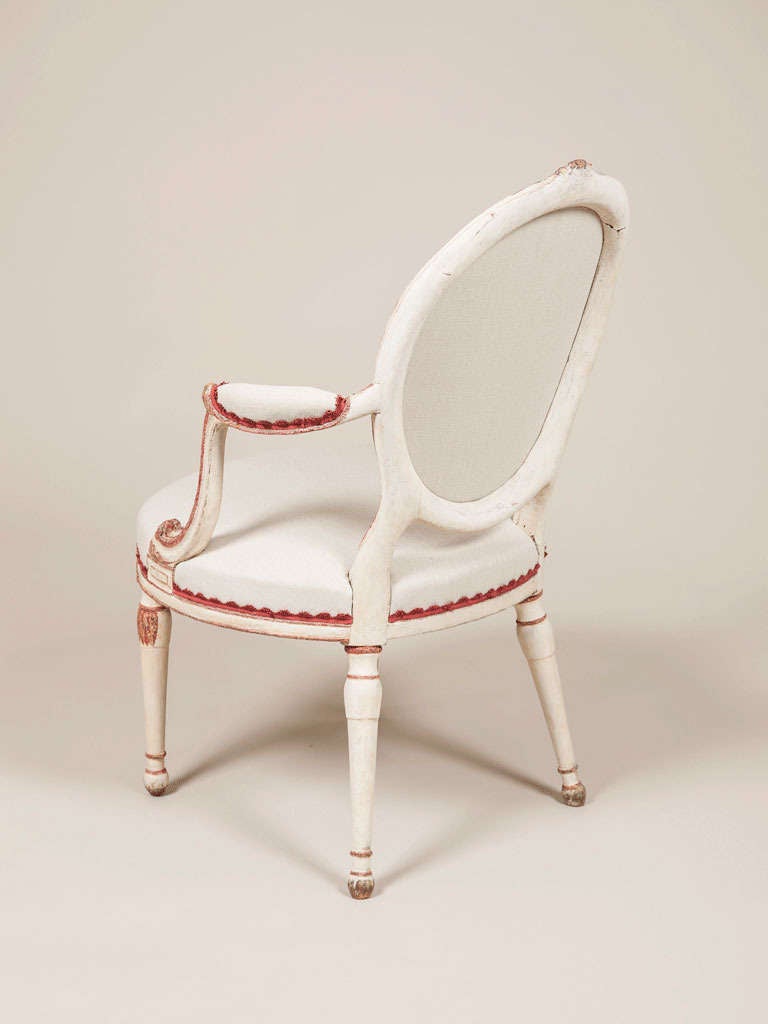 English Painted Elbow Chair 1