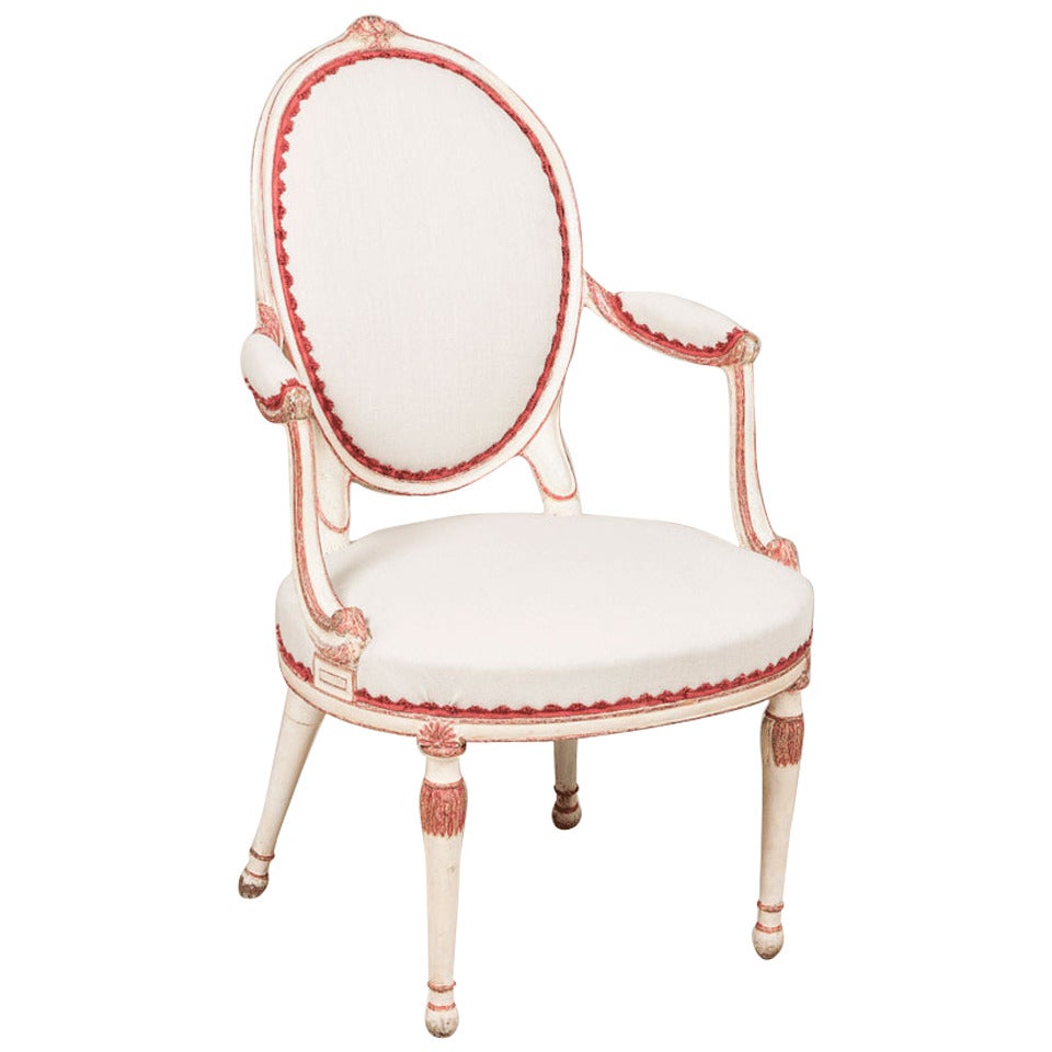English Painted Elbow Chair