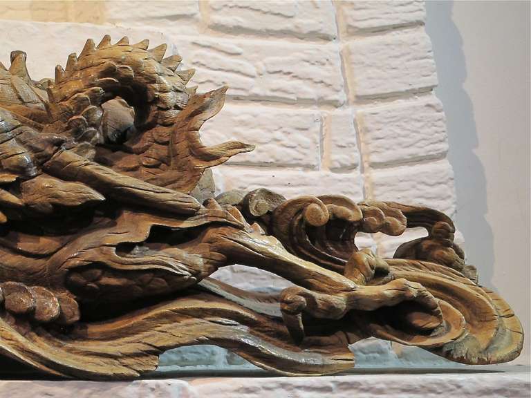 18th Century and Earlier 19th Century Carving of Dragon