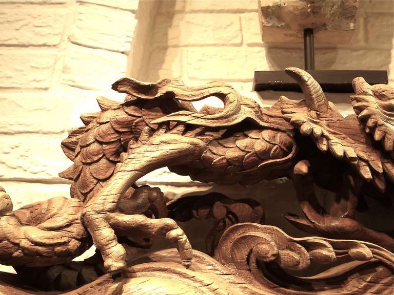 Chinese 19th Century Carving of Dragon