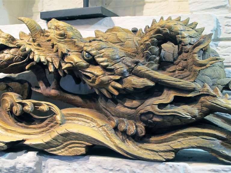 19th Century Carving of Dragon 3