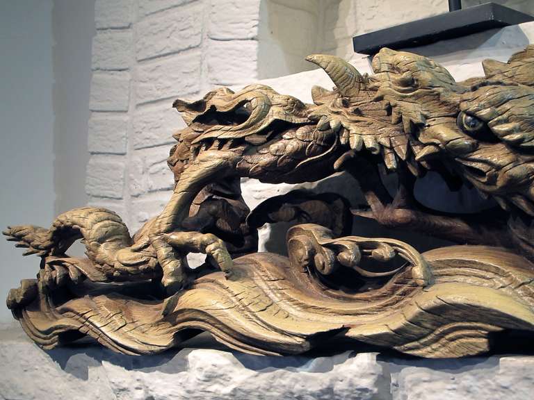 19th Century Carving of Dragon 4