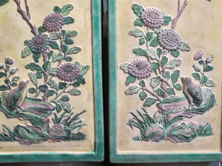 Chinese Pair of Beautifully Decorated Rectangular Varses For Sale