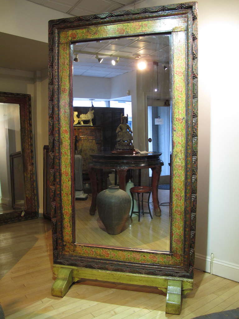 Large Free Standing Mirror From A Mongolian House