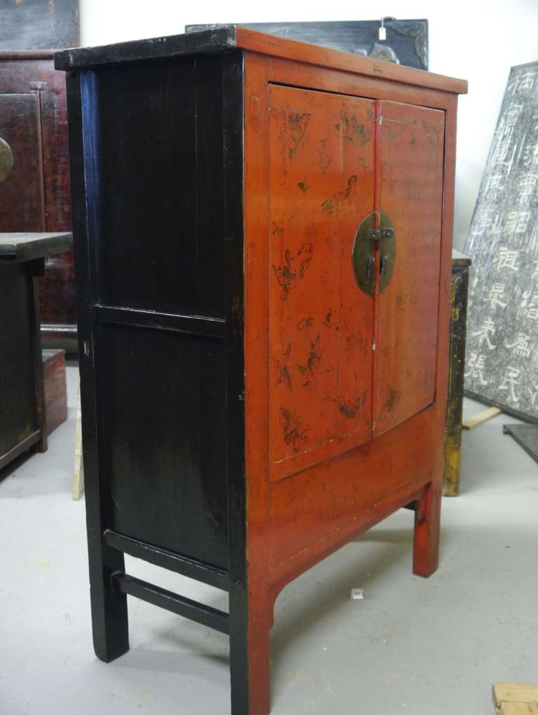 19th Century Small Antique Armoire with Six Jewelry Drawers