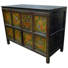Antique Tibetan Painted Cabinet
