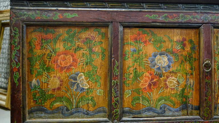 Antique Tibetan Painted Cabinet 3