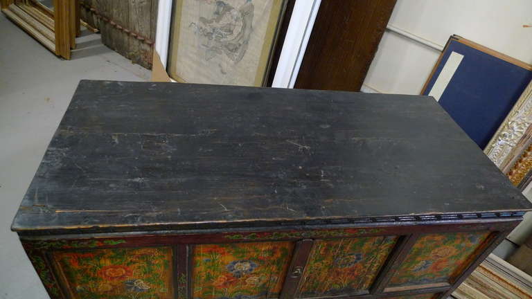 Antique Tibetan Painted Cabinet 6