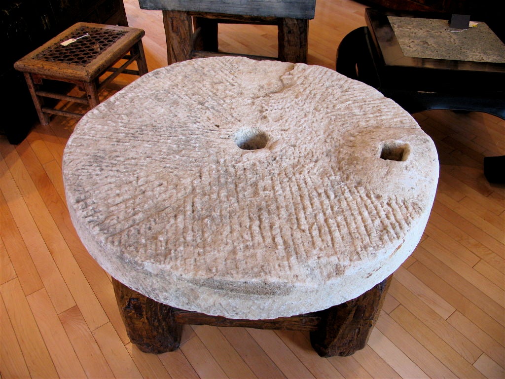 Coffee Table from Large 19th Century Mill Stone Table