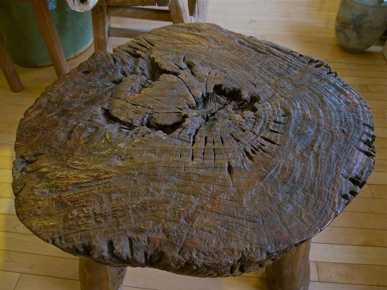 Rustic Old Tribal Round Table