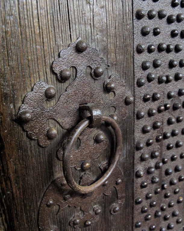 Pr. of EXTRA LARGE Antique Wooden Doors with Mounting spokes